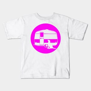 ALL YOU NEED A DOG A CARAVAN PINK Kids T-Shirt